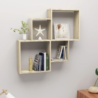 vidaXL Wall Cube Shelf Sonoma Oak 31.5