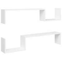 vidaXL Wall Shelves 2 pcs White 39.4