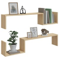 vidaXL Wall Shelves 2 pcs Sonoma Oak 39.4