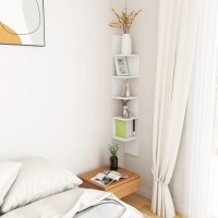 vidaXL Wall Corner Shelf White 7.9