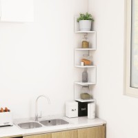 vidaXL Wall Corner Shelf White 7.9