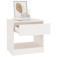 vidaXL Bedside Cabinet White 15.7