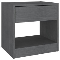 vidaXL Bedside Cabinet Gray 15.7