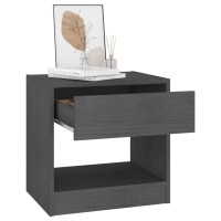 vidaXL Bedside Cabinet Gray 15.7