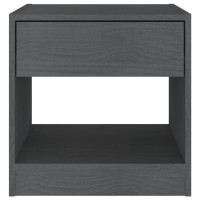 vidaXL Bedside Cabinet Gray 15.7