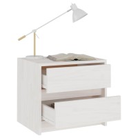 vidaXL Bedside Cabinet White 15.7