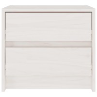 vidaXL Bedside Cabinet White 15.7