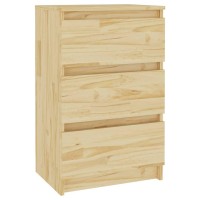 Vidaxl Bedside Cabinet 15.7X11.6X25.2 Solid Wood Pine