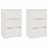 vidaXL Bedside Cabinets 2 pcs White 15.7