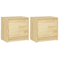 Vidaxl Bedside Cabinets 2 Pcs 15.7X12X15.7 Solid Pinewood