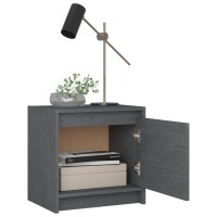 vidaXL Bedside Cabinet Gray 15.7