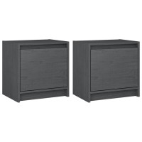 vidaXL Bedside Cabinets 2 pcs Gray 15.7