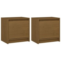 vidaXL Bedside Cabinets 2 pcs Honey Brown 15.7