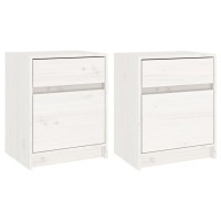 vidaXL Bedside Cabinets 2 pcs White 15.7