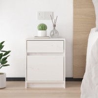 vidaXL Bedside Cabinets 2 pcs White 15.7