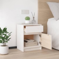 vidaXL Bedside Cabinets 2 pcs White 15.7