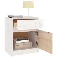 vidaXL Bedside Cabinets 2 pcs White 15.7