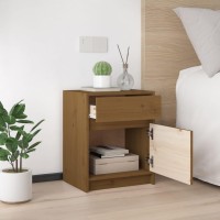 vidaXL Bedside Cabinets 2 pcs Honey Brown 15.7