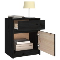 vidaXL Bedside Cabinets 2 pcs Black 15.7