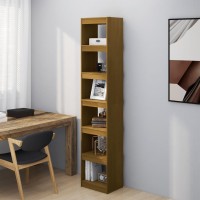 vidaXL Book Cabinet/Room Divider Honey Brown Solid Wood Pine