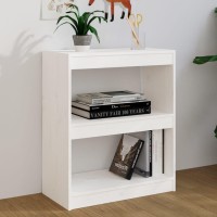 Vidaxl Book Cabinetroom Divider White 23.6X11.8X28.1 Solid Wood Pine