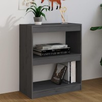Vidaxl Book Cabinetroom Divider Gray 23.6X11.8X28.1 Solid Wood Pine