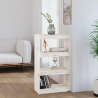 Vidaxl Book Cabinet/Room Divider White 23.6X11.8X40.7 Solid Wood Pine