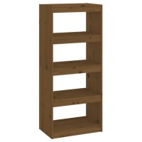 Vidaxl Book Cabinetroom Divider Honey Brown 23.6X11.8X53.3 Wood Pine