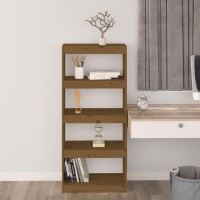 Vidaxl Book Cabinetroom Divider Honey Brown 23.6X11.8X53.3 Wood Pine