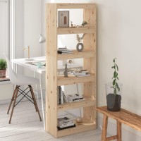Vidaxl Book Cabinet/Room Divider 23.6X11.8X65.9 Solid Wood Pine