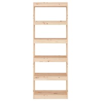 Vidaxl Book Cabinet/Room Divider 23.6X11.8X65.9 Solid Wood Pine