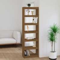 Vidaxl Book Cabinet/Room Divider Honey Brown 23.6X11.8X78.5 Wood Pine