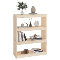 Vidaxl Book Cabinet/Room Divider 31.5X11.8X40.7 Solid Wood Pine