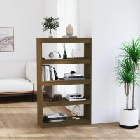 Vidaxl Book Cabinetroom Divider Honey Brown 31.5X11.8X53.3 Wood Pine