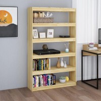 Vidaxl Book Cabinet/Room Divider 39.4X11.8X65.9 Solid Wood Pine