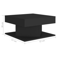 vidaXL Coffee Table Black 22.4