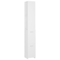Vidaxl Bathroom Cabinet White 9.8X9.8X66.9 Engineered Wood