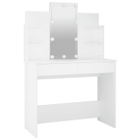 Vidaxl Dressing Table With Led White 37.8X15.7X55.9