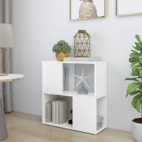 Vidaxl Book Cabinet White 23.6X9.4X24.8 Engineered Wood