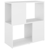 Vidaxl Book Cabinet White 23.6X9.4X24.8 Engineered Wood
