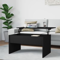 Vidaxl Coffee Table Black 31.5X19.9X16.3 Engineered Wood