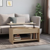 Vidaxl Coffee Table Sonoma Oak 40.2X19.7X20.7 Engineered Wood