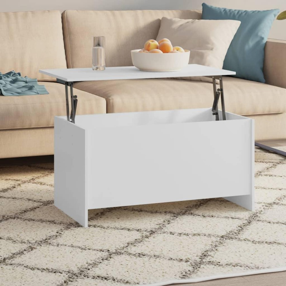 Vidaxl Coffee Table White 40.2X21.9X20.7 Engineered Wood