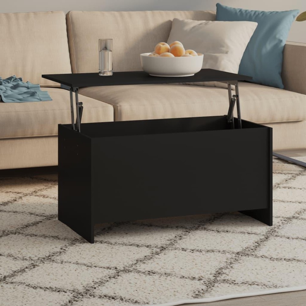 Vidaxl Coffee Table Black 40.2X21.9X20.7 Engineered Wood