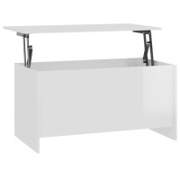 Vidaxl Coffee Table High Gloss White 40.2X21.9X20.7 Engineered Wood