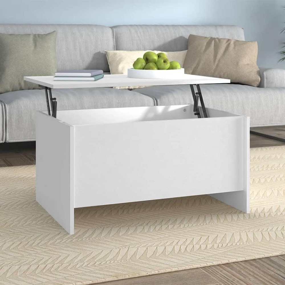 Vidaxl Coffee Table White 31.5X21.9X16.3 Engineered Wood