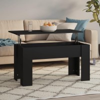 Vidaxl Coffee Table Black 39.8X19.3X20.5 Engineered Wood