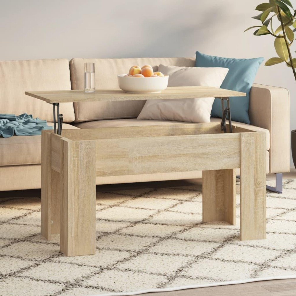 Vidaxl Coffee Table Sonoma Oak 39.8X19.3X20.5 Engineered Wood