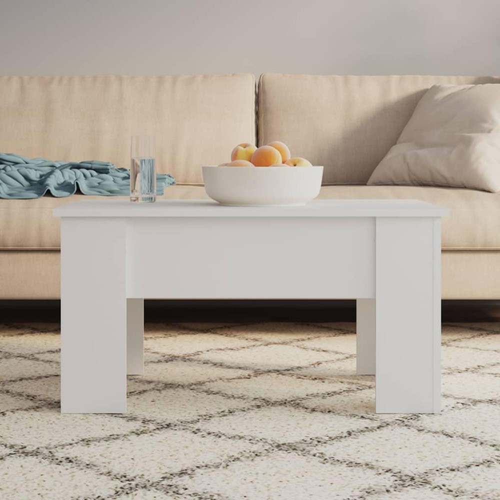 Vidaxl Coffee Table White 31.1X19.3X16.1 Engineered Wood