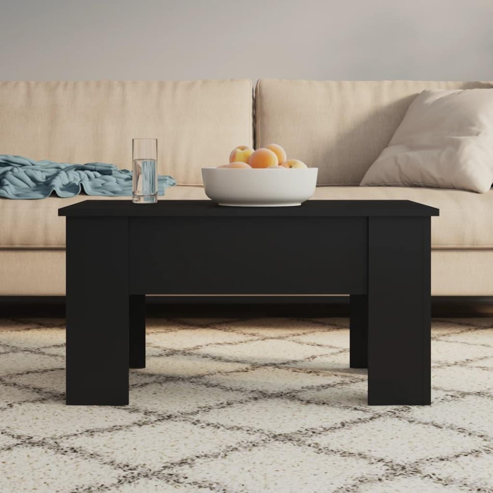 Vidaxl Coffee Table Black 31.1X19.3X16.1 Engineered Wood
